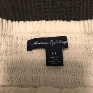 American Eagle Outfitters Shorts - White crop top with arm green soft shorts. American Eagle Outfitters Shorts - White crop top with arm green soft shorts.